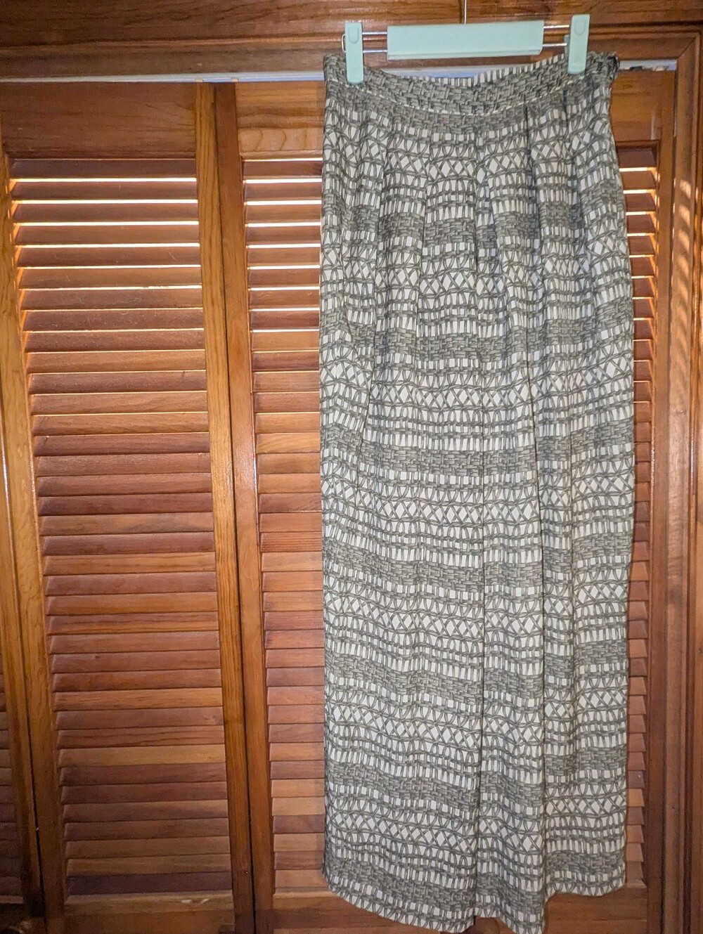 Vintage 100% Silk Earthy 90s Flowy Pants
